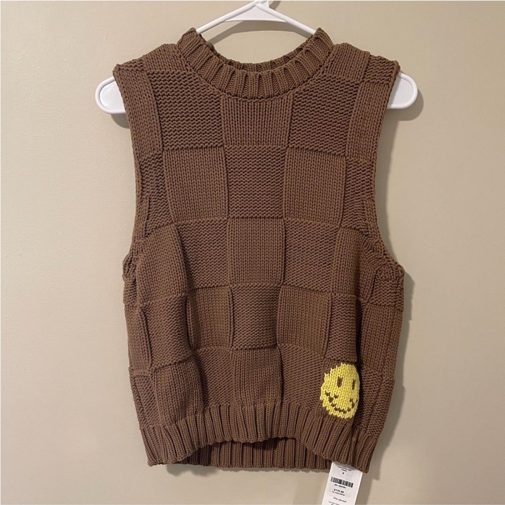 Ganni Beige Patterned Crew Neck Sweater - Neutral Tones